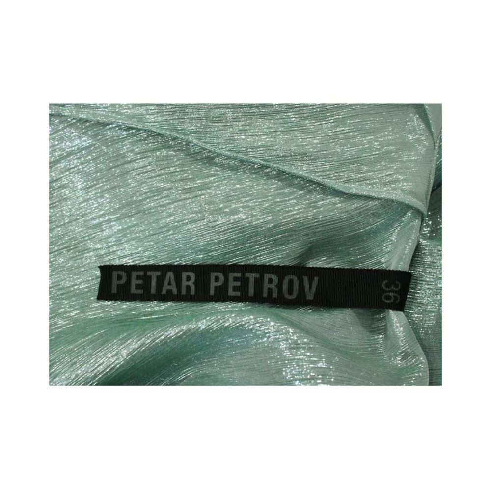 Petar Petrov Double Knot Draped Blouse in Light Blue Silk - Picture 4 of 5